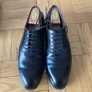 Men's US 9 - Aldo Plain Wholecut Black Oxfords